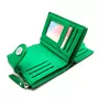 Kép 4/5 - ESLEE nagyobb méretű kártyatartó aprótartóval, zöld